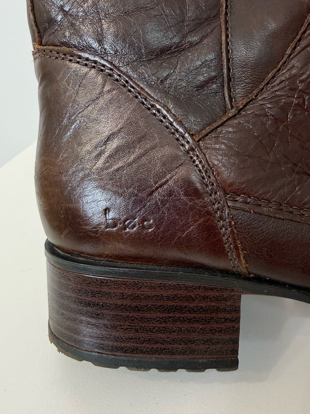 B.O.C. Born Concept Brown Leather Military Style Knee High Boot Women's Size 9 - Picture 3 of 15